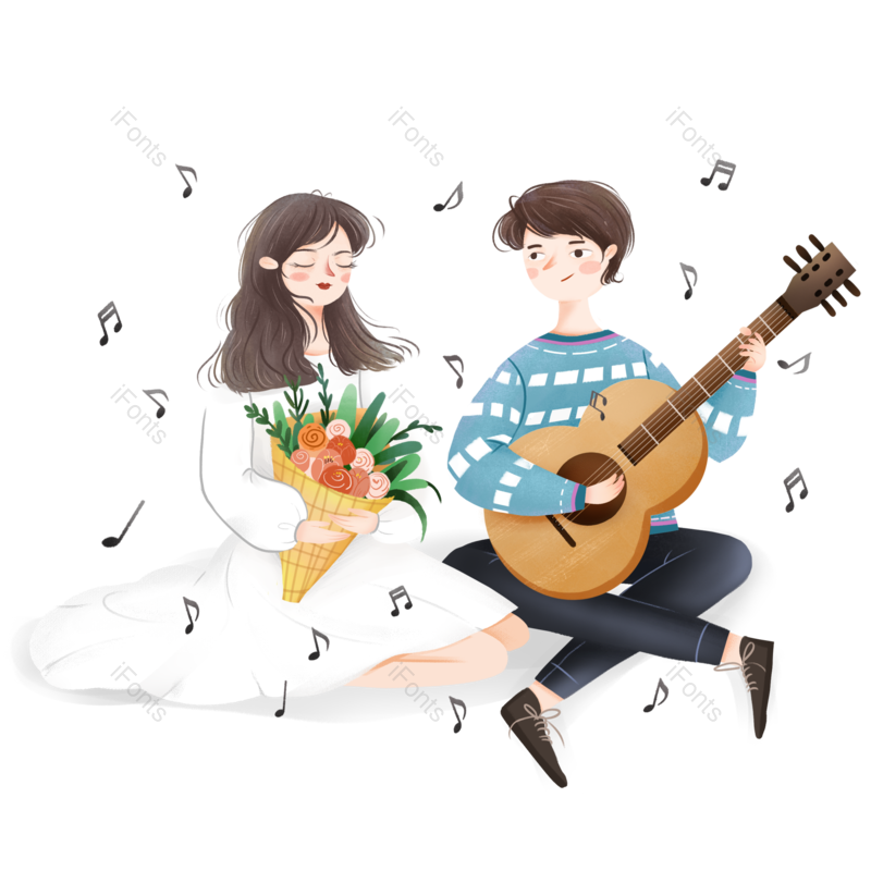 520图片,插画元素,手绘人物PNG,卡通人物免抠素材